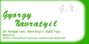 gyorgy navratyil business card